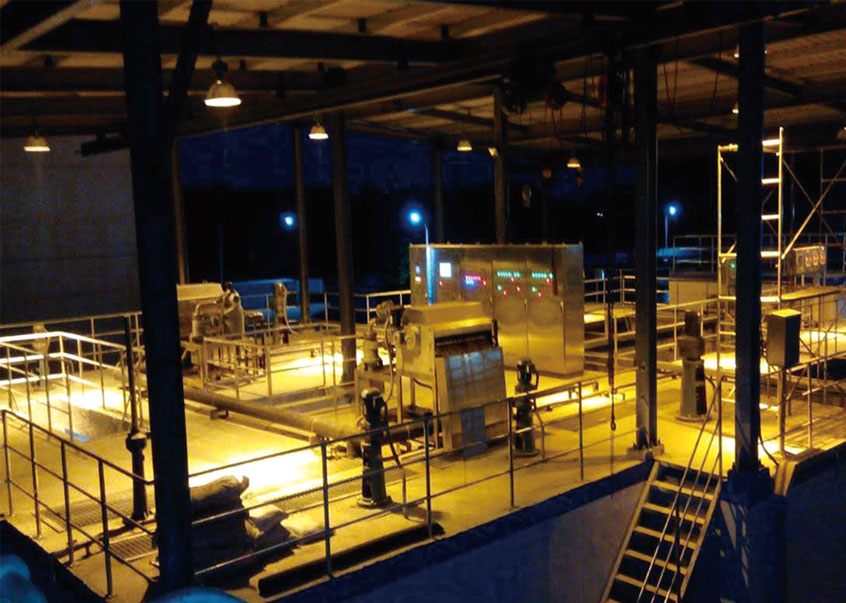 ●Industrial Park sewage plant depth treatment to remove COD/ total phosphorus/suspended solids